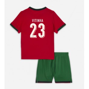 Portugalsko Vitinha #23 Dětské Domácí dres komplet ME 2024 Krátký Rukáv (+ trenýrky)